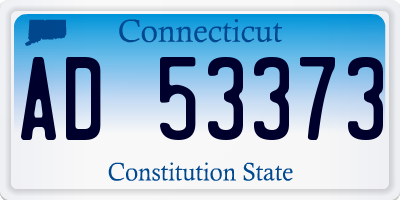 CT license plate AD53373
