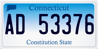 CT license plate AD53376