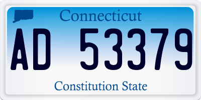 CT license plate AD53379
