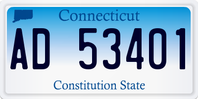 CT license plate AD53401