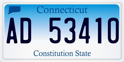 CT license plate AD53410