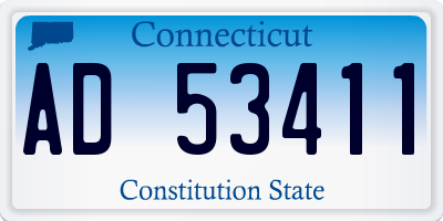 CT license plate AD53411