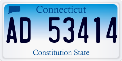 CT license plate AD53414