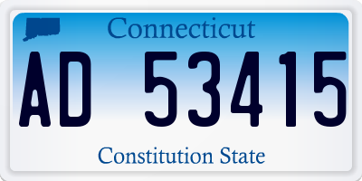 CT license plate AD53415