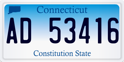 CT license plate AD53416