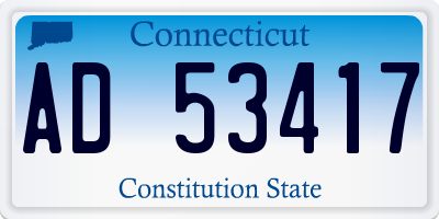 CT license plate AD53417