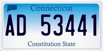 CT license plate AD53441