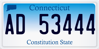 CT license plate AD53444