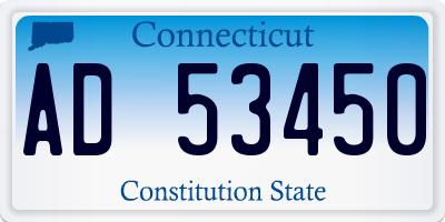 CT license plate AD53450