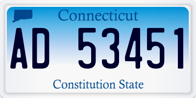 CT license plate AD53451