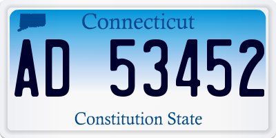 CT license plate AD53452