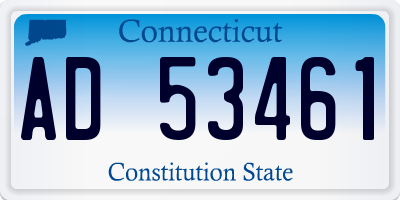 CT license plate AD53461