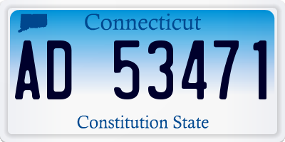 CT license plate AD53471