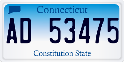 CT license plate AD53475