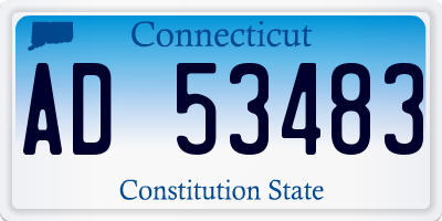 CT license plate AD53483