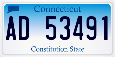 CT license plate AD53491