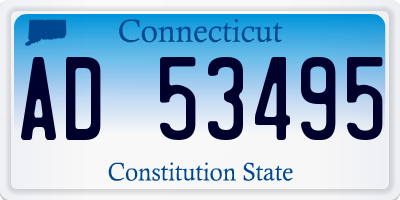 CT license plate AD53495