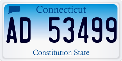 CT license plate AD53499