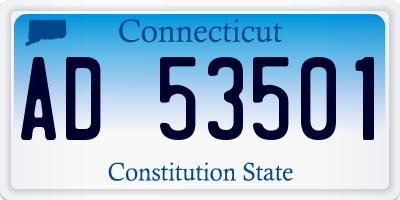 CT license plate AD53501