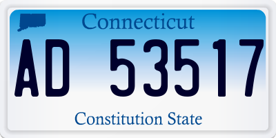 CT license plate AD53517