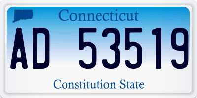 CT license plate AD53519