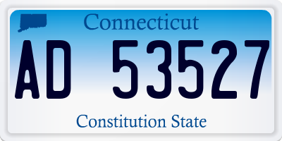 CT license plate AD53527