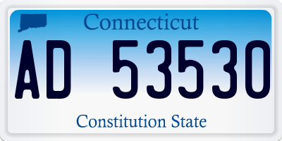 CT license plate AD53530