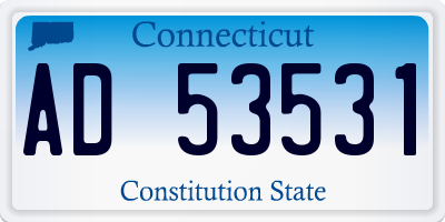 CT license plate AD53531