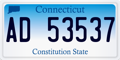 CT license plate AD53537