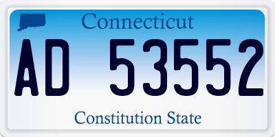 CT license plate AD53552