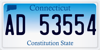CT license plate AD53554