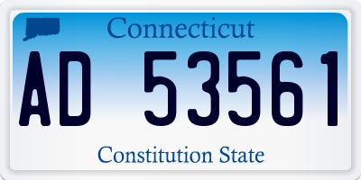 CT license plate AD53561