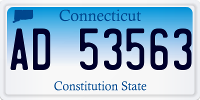 CT license plate AD53563