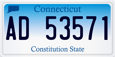 CT license plate AD53571