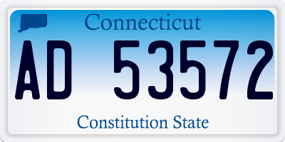 CT license plate AD53572