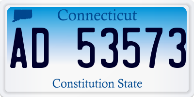 CT license plate AD53573