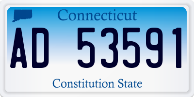 CT license plate AD53591