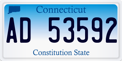 CT license plate AD53592