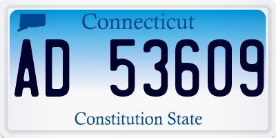 CT license plate AD53609