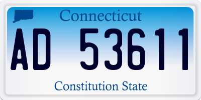 CT license plate AD53611