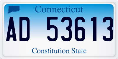 CT license plate AD53613
