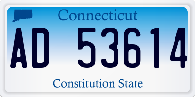 CT license plate AD53614