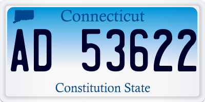 CT license plate AD53622