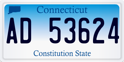 CT license plate AD53624