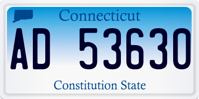 CT license plate AD53630