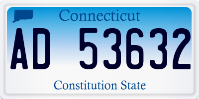 CT license plate AD53632