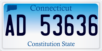 CT license plate AD53636