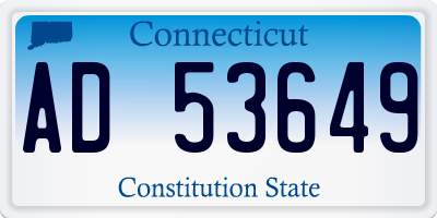 CT license plate AD53649