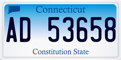 CT license plate AD53658