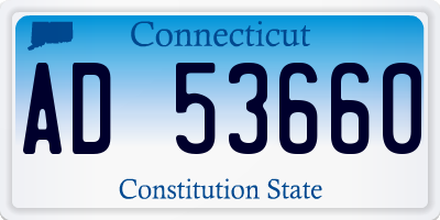 CT license plate AD53660